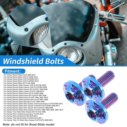 Bolts / Windshield / Windshield bolts for Harley Street Glide (2006–2013)