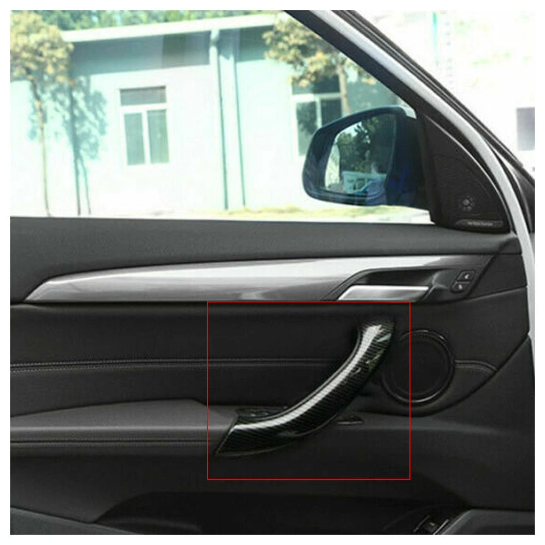 4Pcs Black Interior Door Handle Covers for BMW X1 (2016-2018)