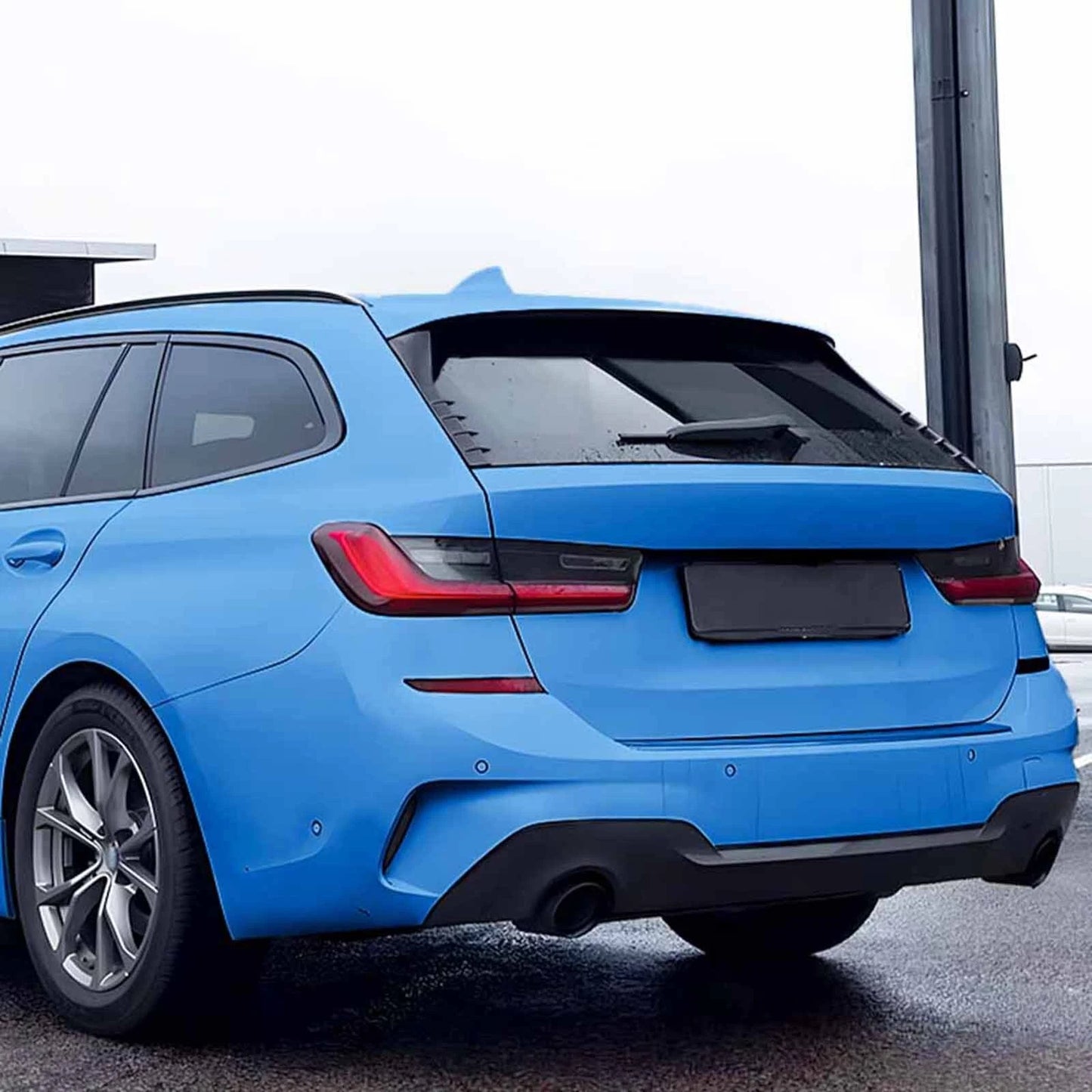 2 x Gloss Black Rear Window Spoiler Lip Covers for BMW 3 Series (2019-2024)
