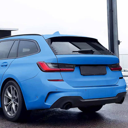 2 x Gloss Black Rear Window Spoiler Lip Covers for BMW 3 Series (2019-2024)