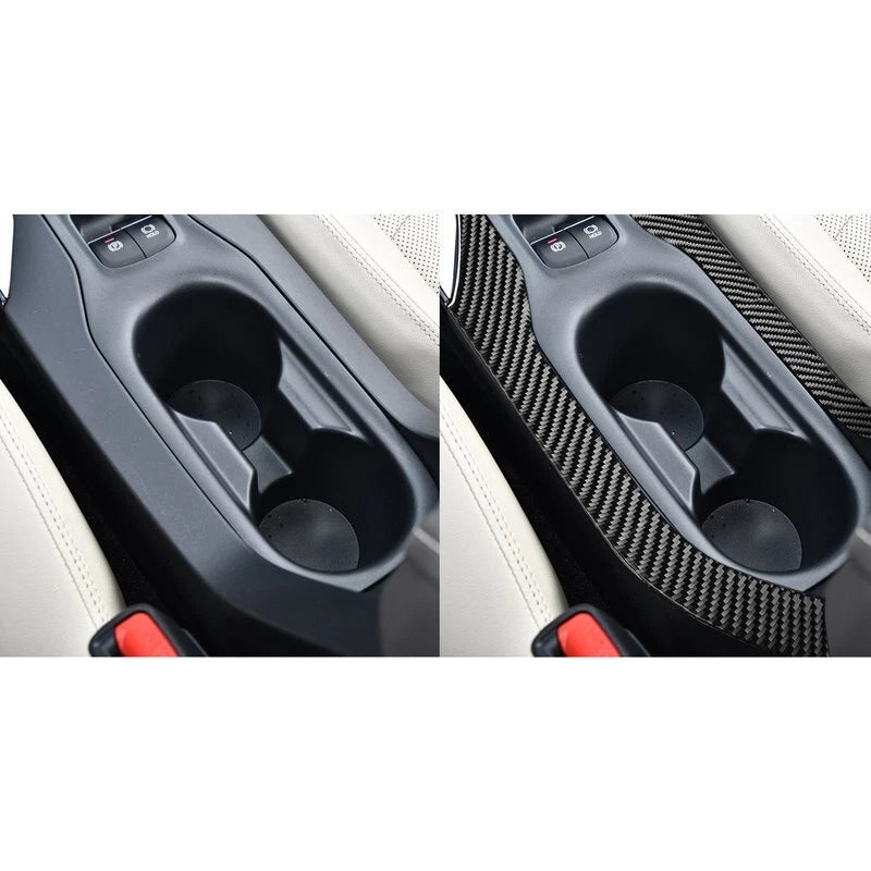 Soft Carbon Fiber Front Seat Water Cup Holder Trim for Toyota Corolla 2019-2024