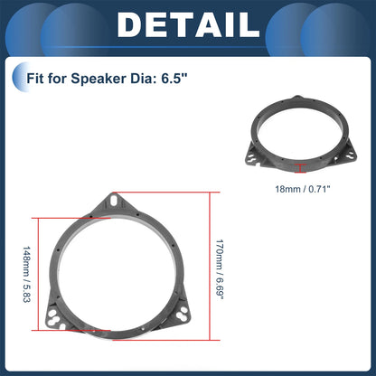6.5" Speaker Spacer Ring Adaptor for Toyota  - 2 Pcs