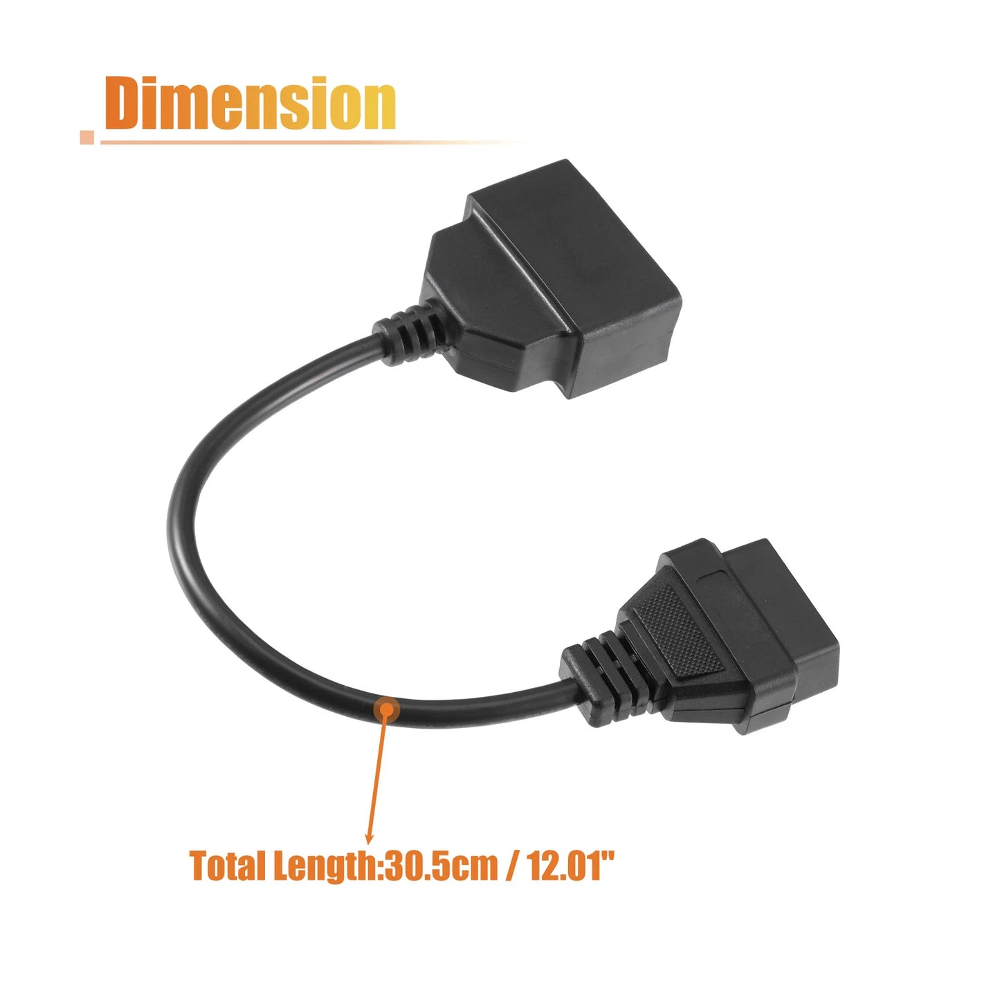 OBD1 22-Pin to OBD2 16-Pin Diagnostic Tool Adapter Cable for Toyota (1996-2000)