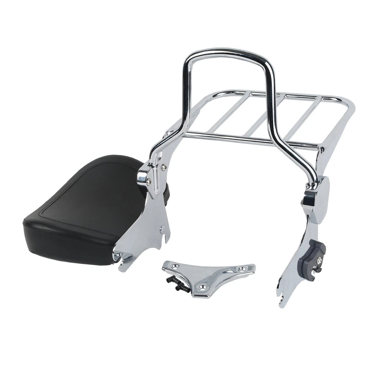Chrome Sissy Bar Luggage Rack Docking Kit for Harley Touring (1997-2008)