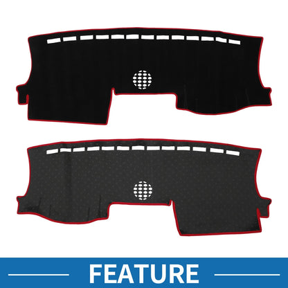 Dashboard Cover Mat for Ford Ranger 2024 Sun Protector Pad Black Red