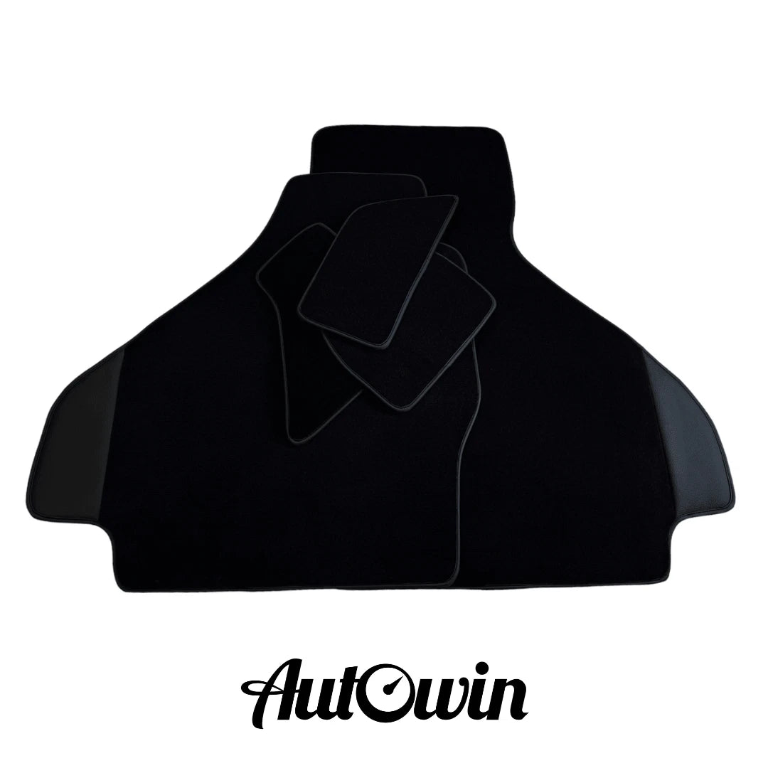 Black Floor Mats for Ferrari 512 TR (1992-1994) - AutoWin Brand, Leather