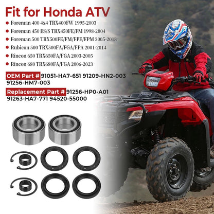 Front Wheel Bearings Seals for Honda Rincon (2003–2005)