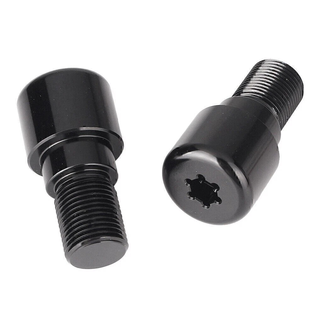 18mm Black Handlebar Grips & End Cap Plugs for Motorcycle Dirt Bike