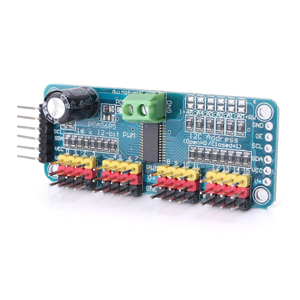 16 Channel 12-bit PWM Servo Motor Driver for Robot PCA9685 Module New