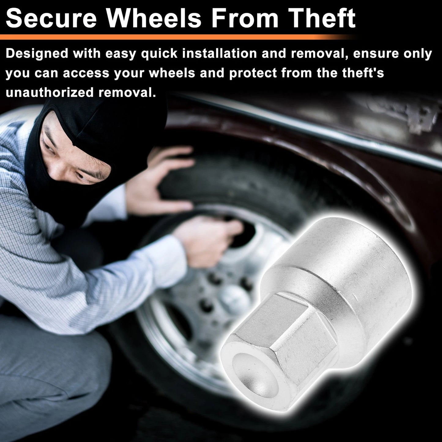 Wheel Lock Lug Nut for VW Touareg Locking Key Socket Tool