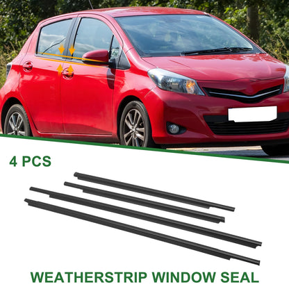 4pcs Weatherstrip Window Seal for Toyota Yaris (2007-2016) PVC