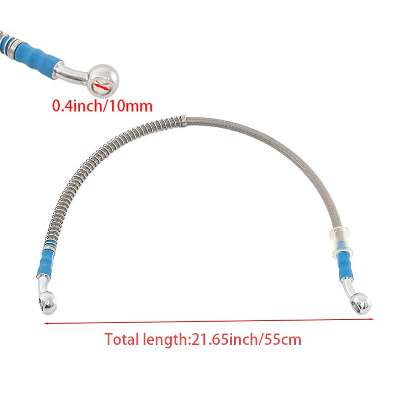 55cm Braided Stainless Steel Brake Oil Hose Pipe for Motorcycle Universal