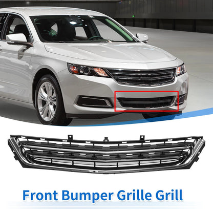 Front Lower Bumper Grille for Chevrolet Impala Chrome Silver Tone Black