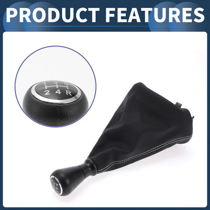 5 Speed Gear Shifter Knob & Cover for Peugeot 206 (2005-2008)