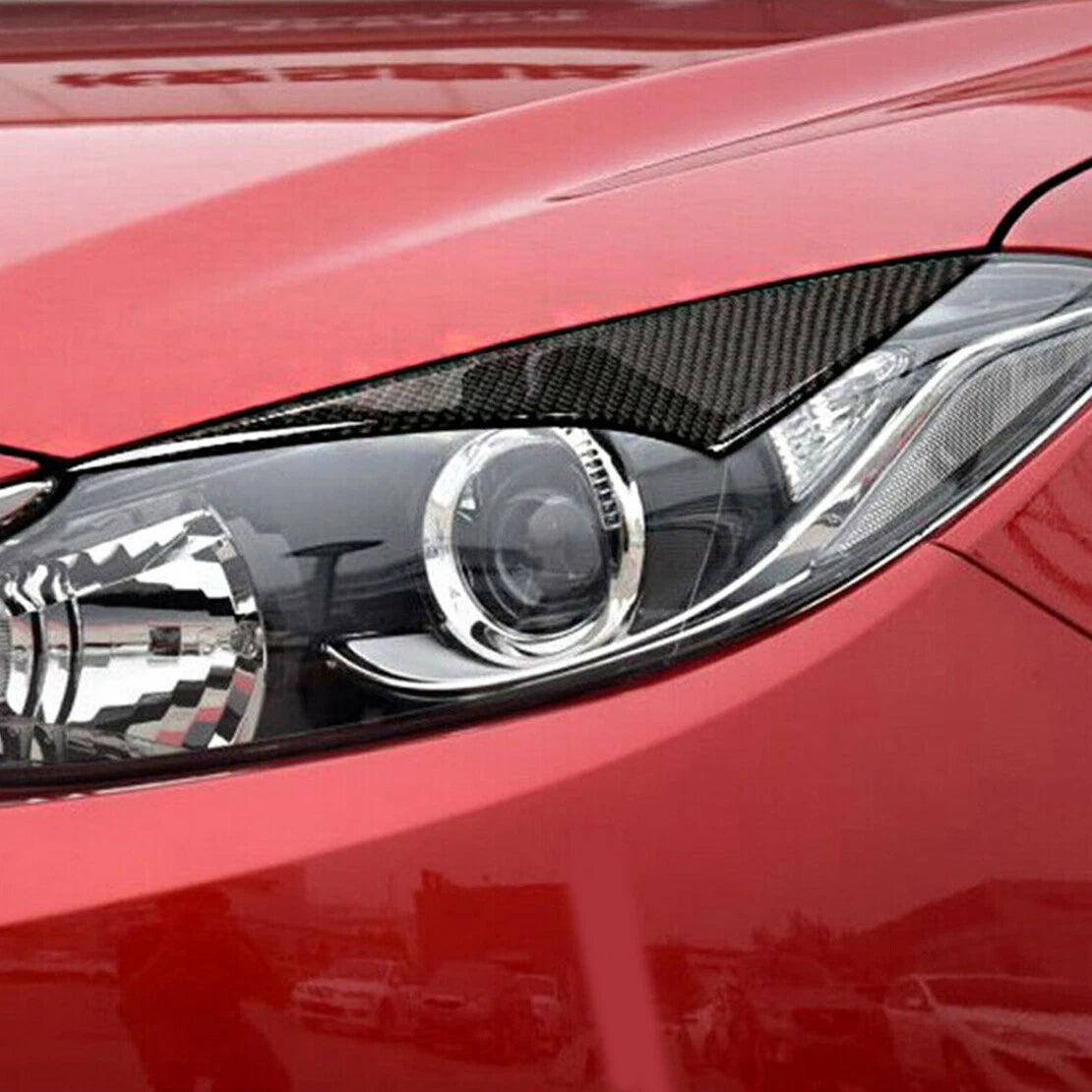 Carbon Fiber Headlight Eyelid Covers for Mazda 3 Axela (2014-2016)