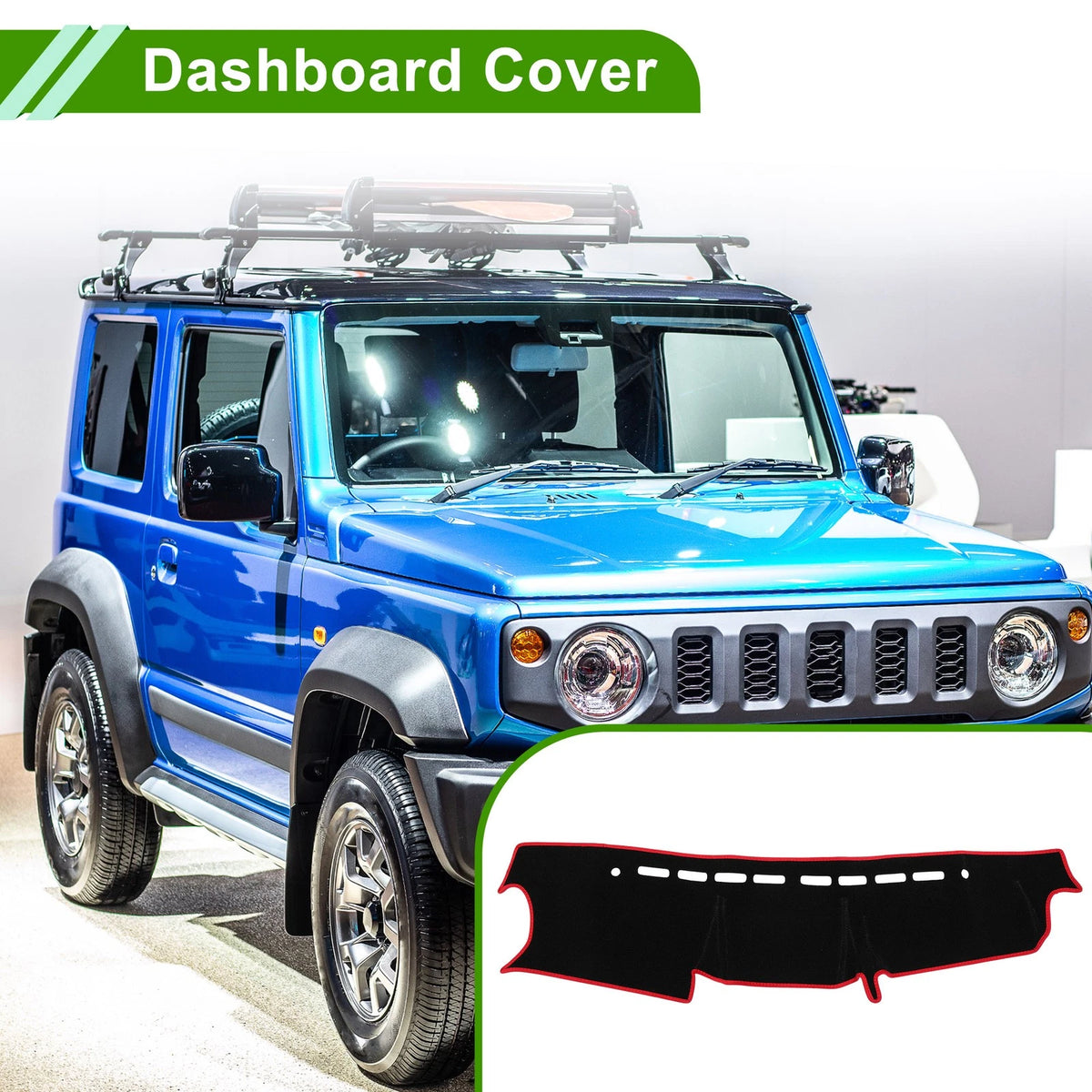Dashboard Cover Black Red for Suzuki Jimny JB64 JB74 (2018-2023)
