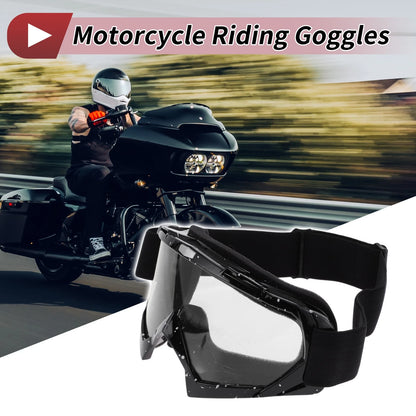1 Set / Riding Goggles Transparent Lens White Frame for Motorcycle