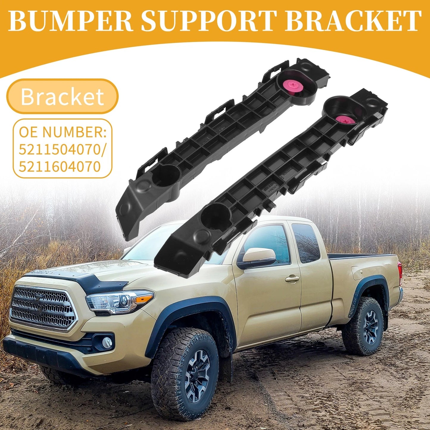 Front Bumper Support Bracket for Toyota Tacoma 2016-2023 (2 x)
