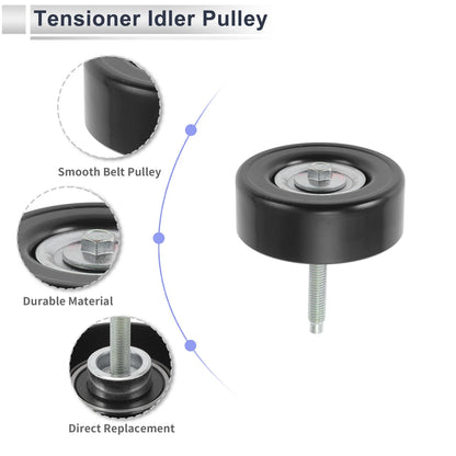 Drive Belt Idler Pulley for Volvo S40 (2009-2012) 1 Pc Black