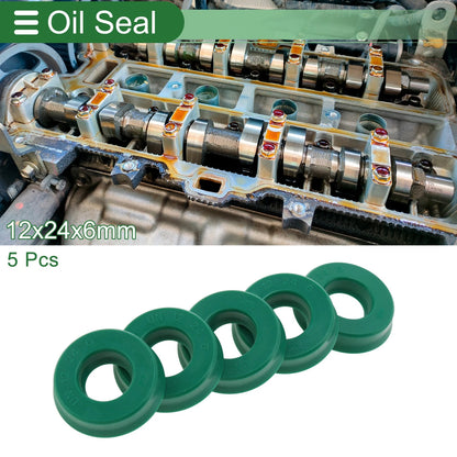 Oil Seal / 12x24x6mm / Seal Ring Rotary Shaft Seal TPU 5 Pcs for Car