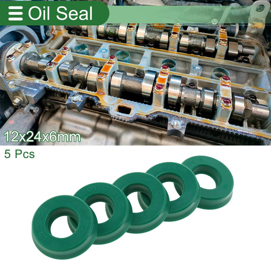 Oil Seal / 12x24x6mm / Seal Ring Rotary Shaft Seal TPU 5 Pcs for Car