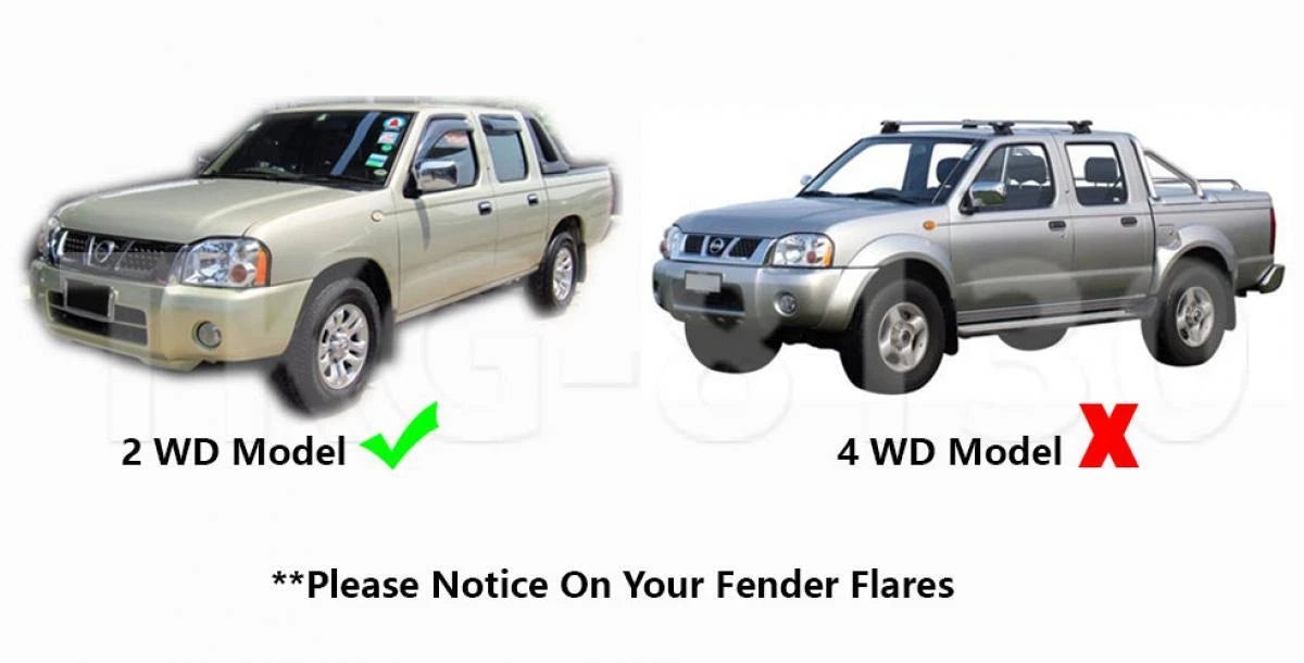 2 x Front Splash Guards for Nissan Navara D22 (1996-2004)