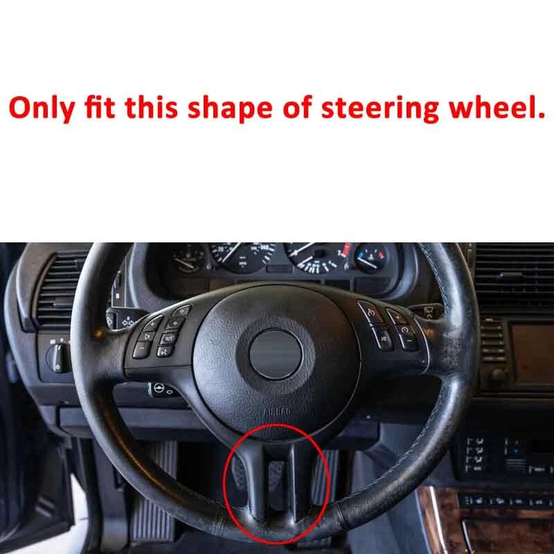 Carbon Fiber Steering Wheel Lower Panel Cover Trim for BMW X5 E53 530i E39 E46