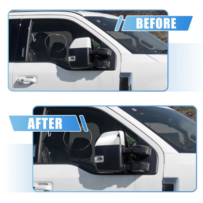 Chrome Plated Top Half Mirror Covers for Ford F-250 F-350 F-450 F-550