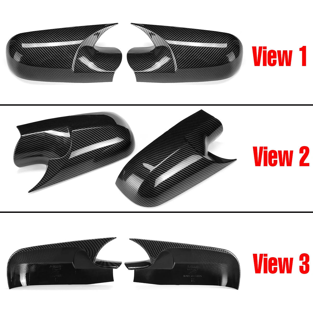 Side Mirror Cover Cap / Carbon Fiber Style / for Renault Megane 2 (2002–2009)