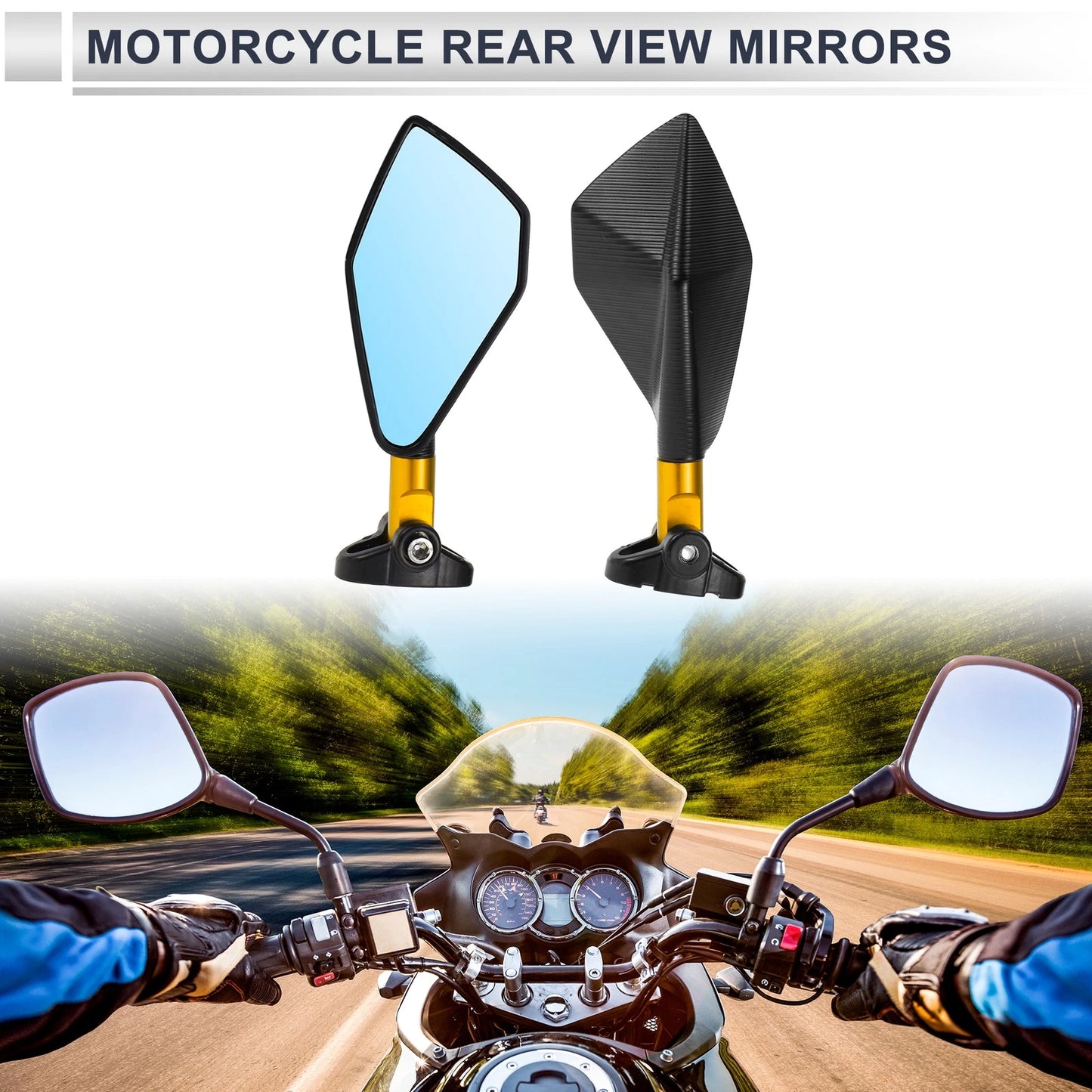 M6 Motorcycle Rear View Mirrors Handlebar Mirrors for M6