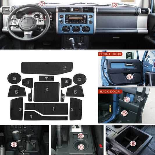 15 Pcs Anti-Slip Cup Holder Mats for Toyota FJ Cruiser (2007-2014)