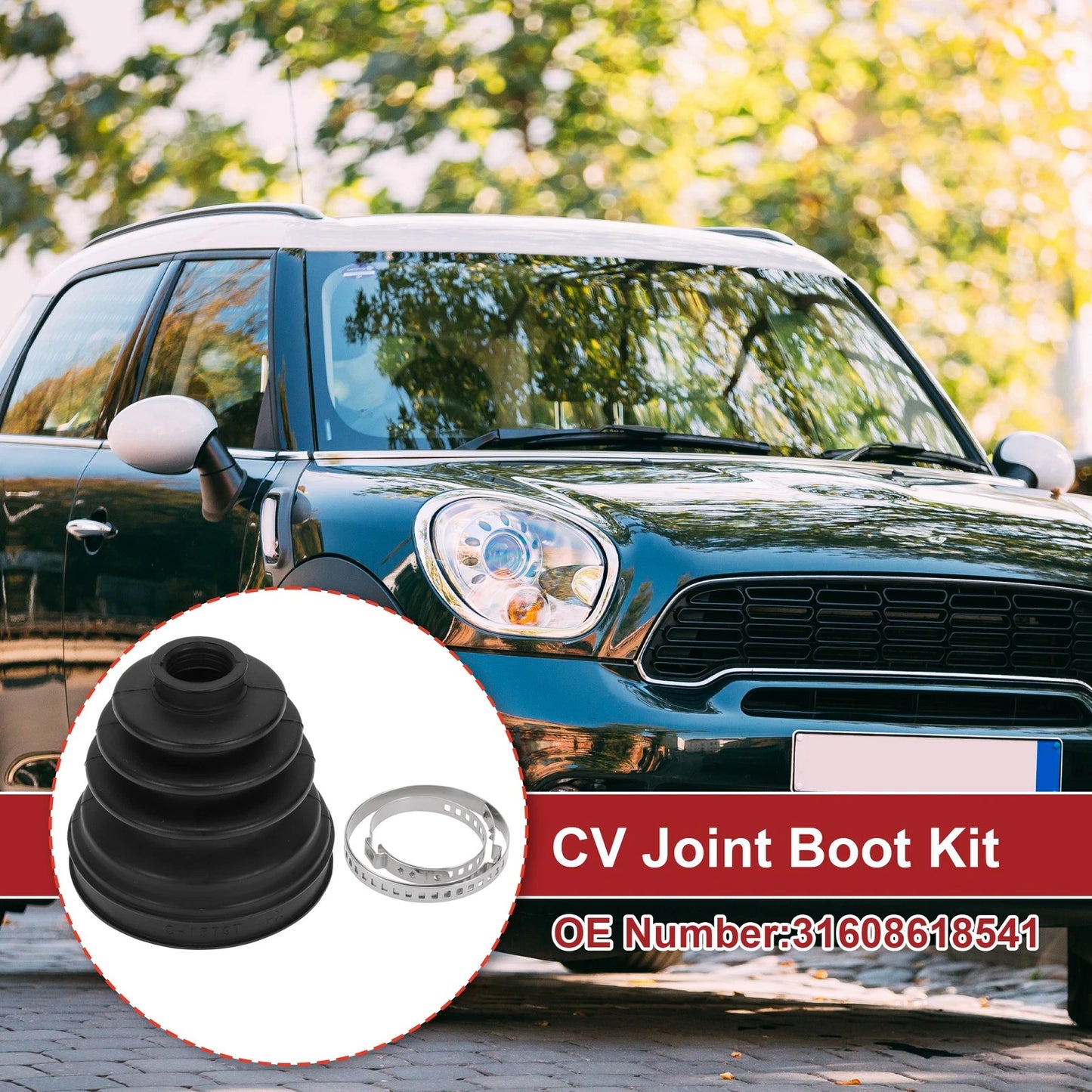 Inner CV Joint Boot Kit w/ Clamps for Mini Cooper (2017-2023)