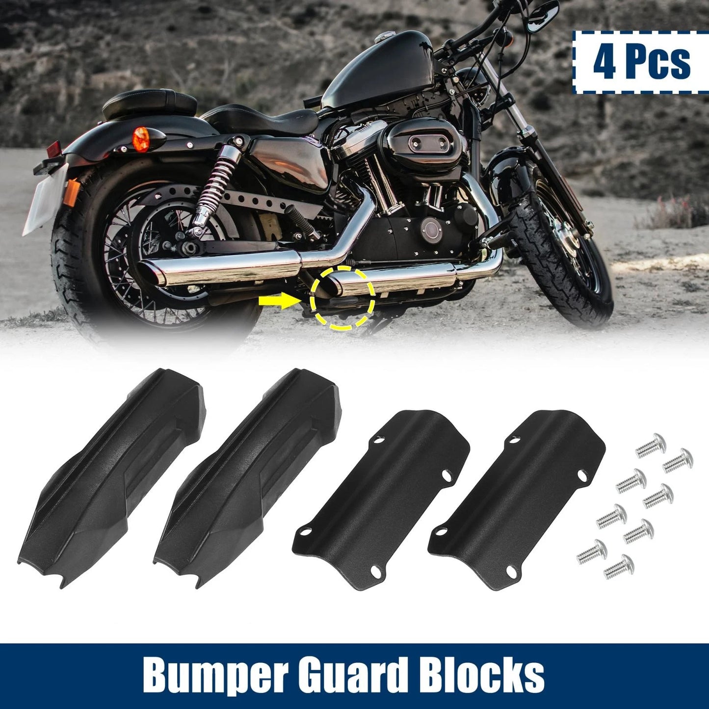 4 x Motorcycle Guard Crash Bar Bumper Block for BMW R1250GS Adventure F800GS