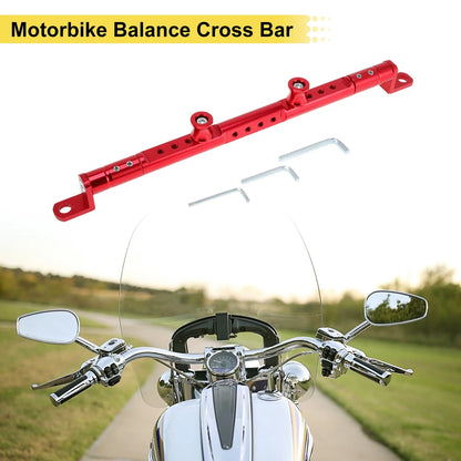 Balance Cross Bar Handlebars 10mm/0.39" Dia Red for Motorcycle
