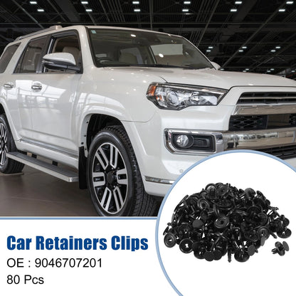 80 Pcs Front Fender Clips Rivets for Toyota