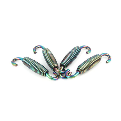 6pcs 59mm Multicolor Exhaust Pipe Springs Stainless Swivel Hook for Motorcycle
