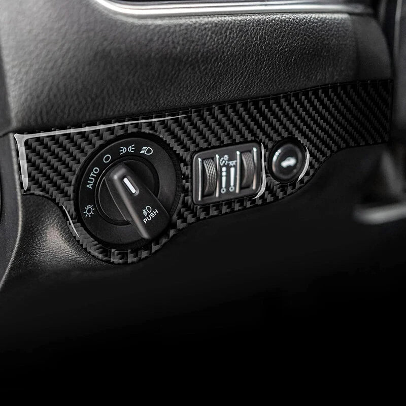 Carbon Fiber Headlight Switch Panel Trim for Dodge Charger (2011-2014)