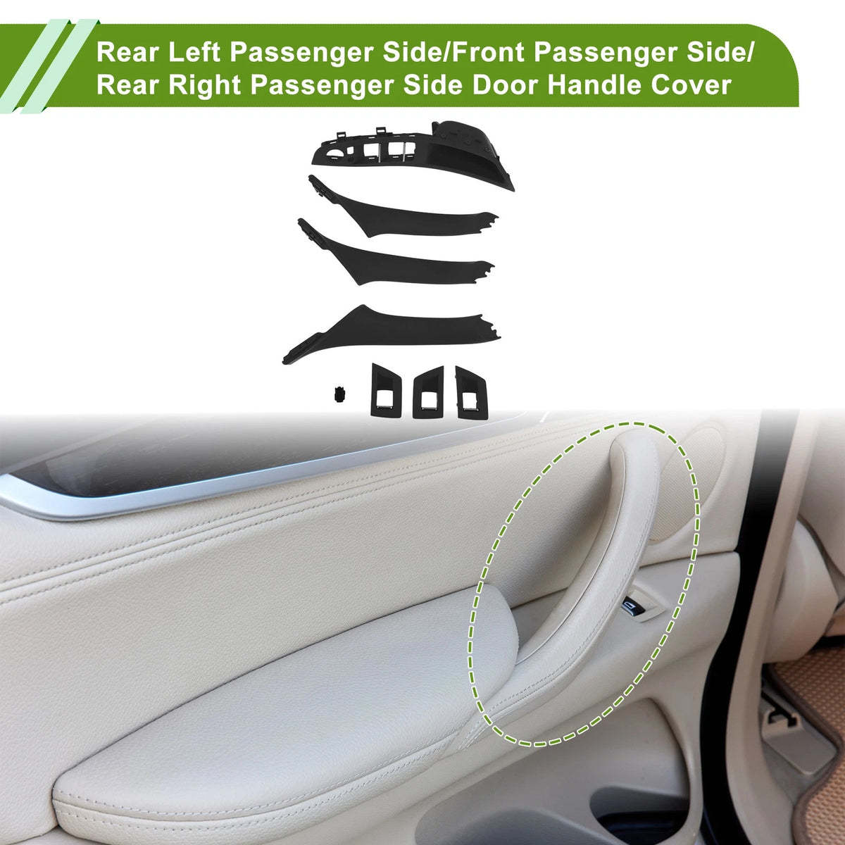 Door Handle Trim Cover for BMW 5 Series (2011-2016) Black