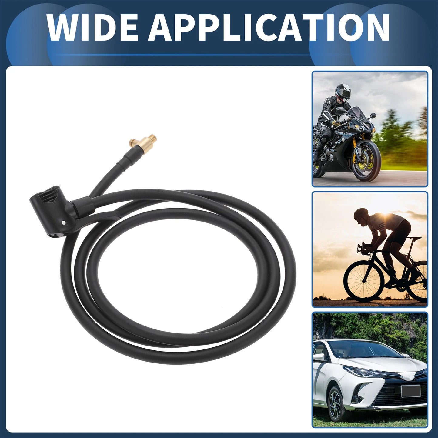 1pc M8x0.8 Tire Inflator Extension Tube 0.305in x 32TPI for Car Motorcycle