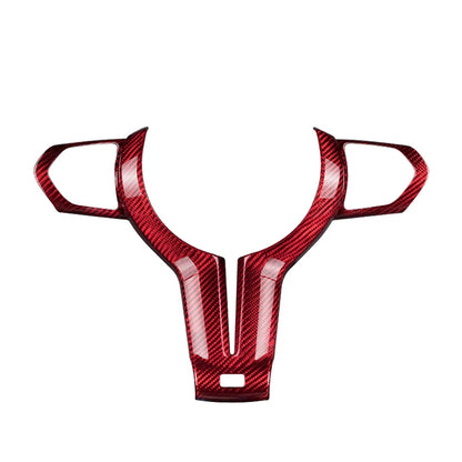 Steering Wheel Cover for BMW M2 M3 M4 M5 X6 X6M Carbon Fiber Red (2014-2020)