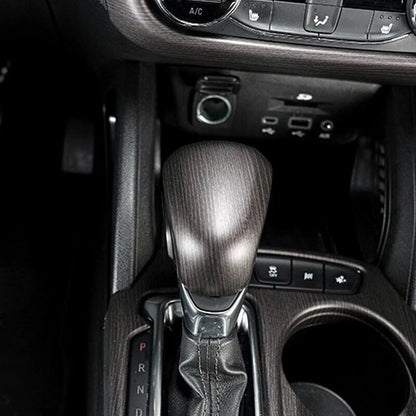Black Wood Grain Gear Shift Knob Cover for Chevrolet Trax (2024)