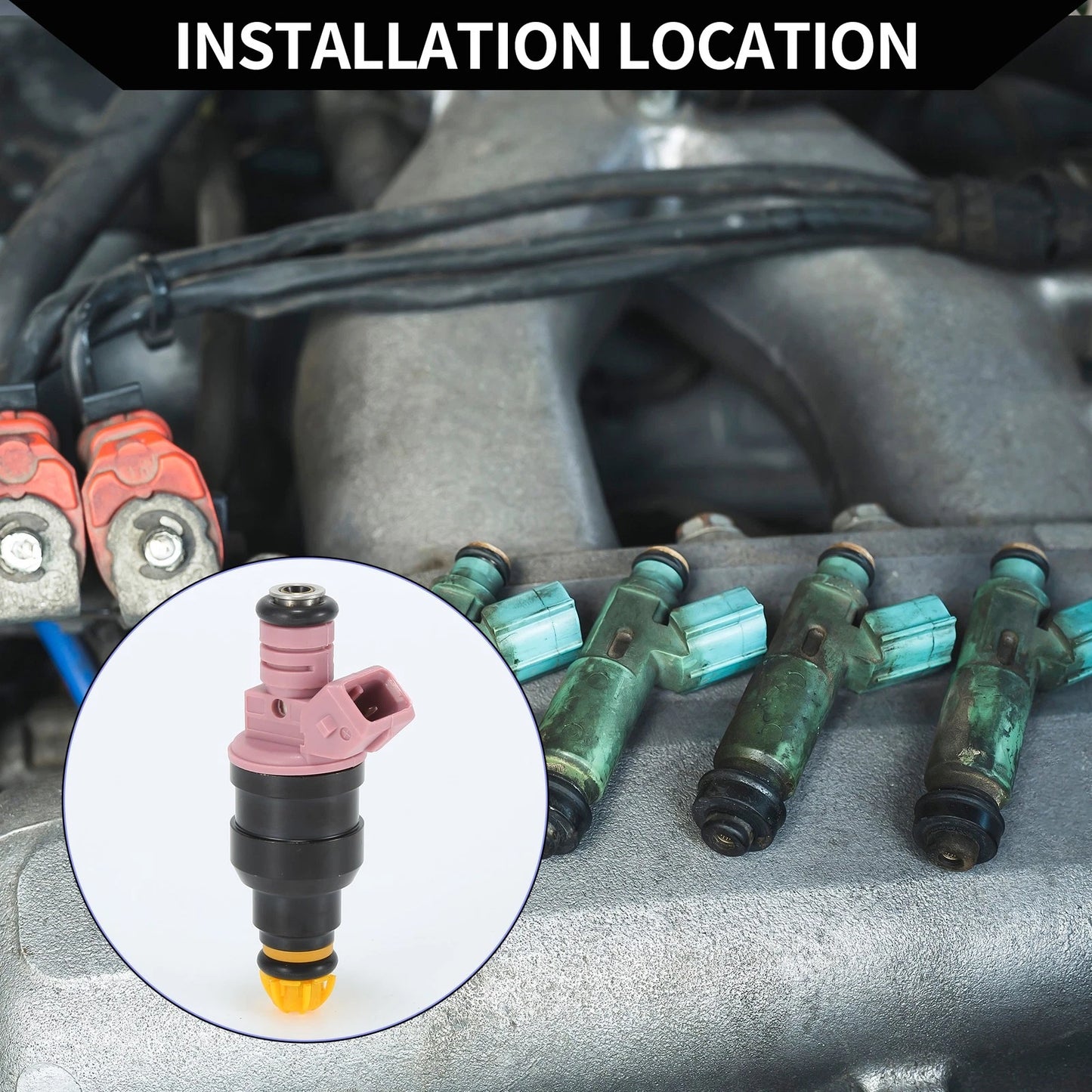 Fuel Injector for BMW 328i Base 1996-1999 2.8L Pink 1 x Unit