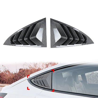 Carbon Fiber Rear Window Louver Cover Trim for Tesla Model Y (2020-2023)