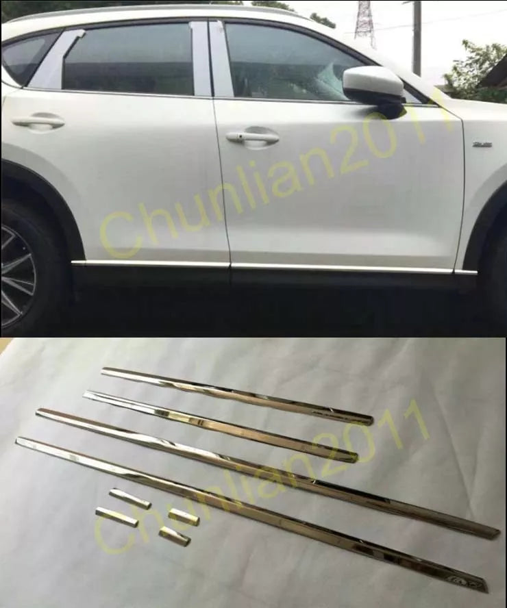 Steel Side Door Molding Cover Trim for Mazda CX-5 (2017-2021) 8pcs