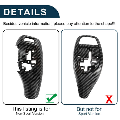 Carbon Fiber Gear Shift Knob Button Cover for BMW 1 Series (2012-2019)