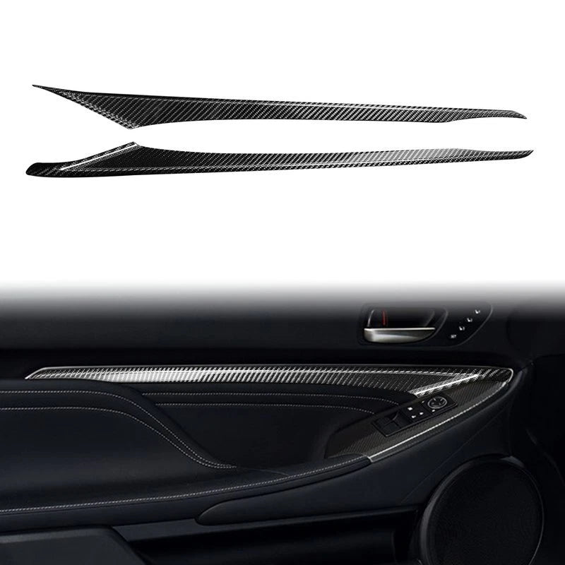 Carbon Fiber Interior Door Panel Cover Trim for Lexus RC350 RC F Sport 2015-2022