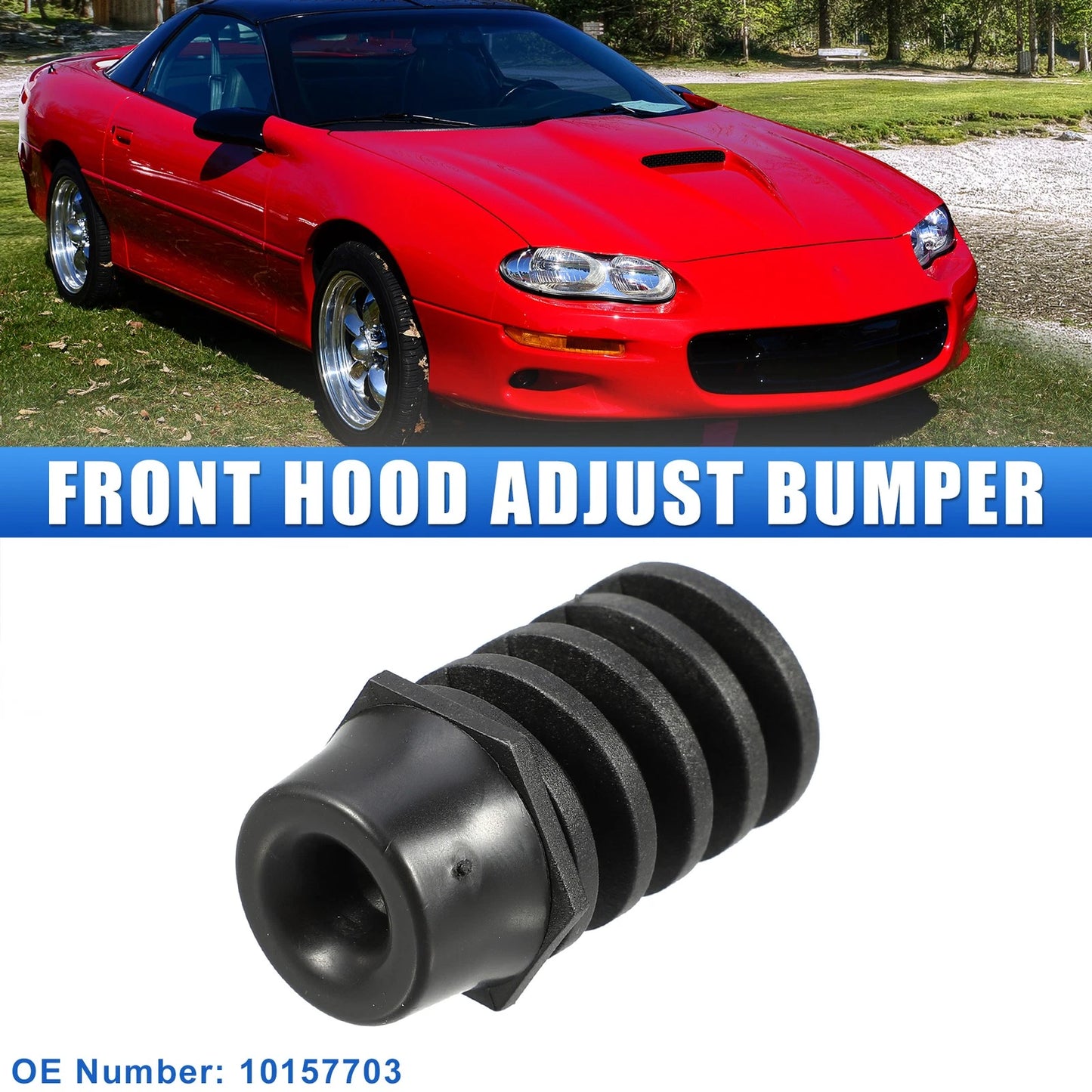 Front Hood Adjust Bumper Stop w/ Rubber Cap for Chevrolet Camaro