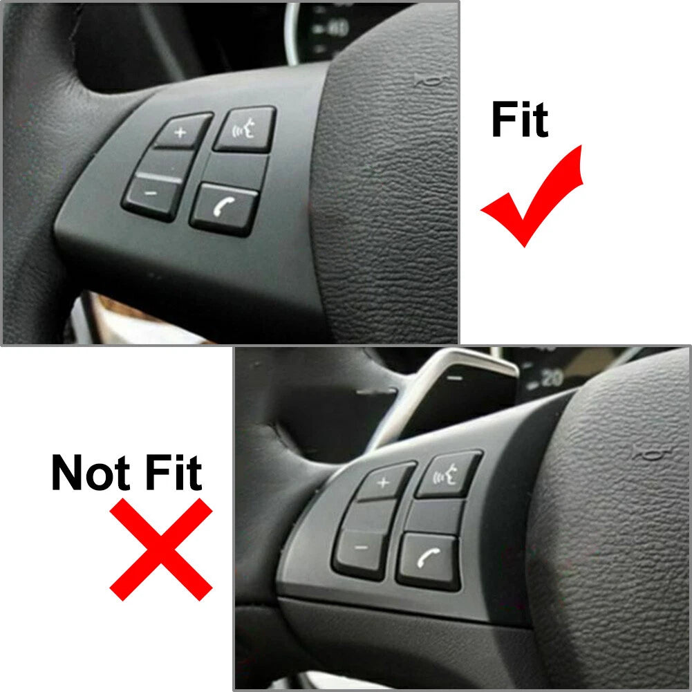 3 x Carbon Fiber Steering Wheel Cover Trim for BMW X5 X6 (2007-2013)