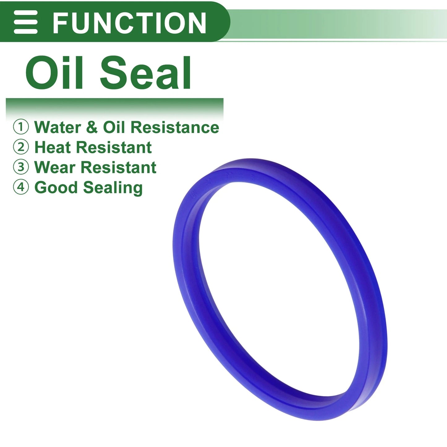 Oil Seal Seal Ring Rotary Shaft Seal TPU 80x90x8mm Blue 5 Pcs for MakeModel
