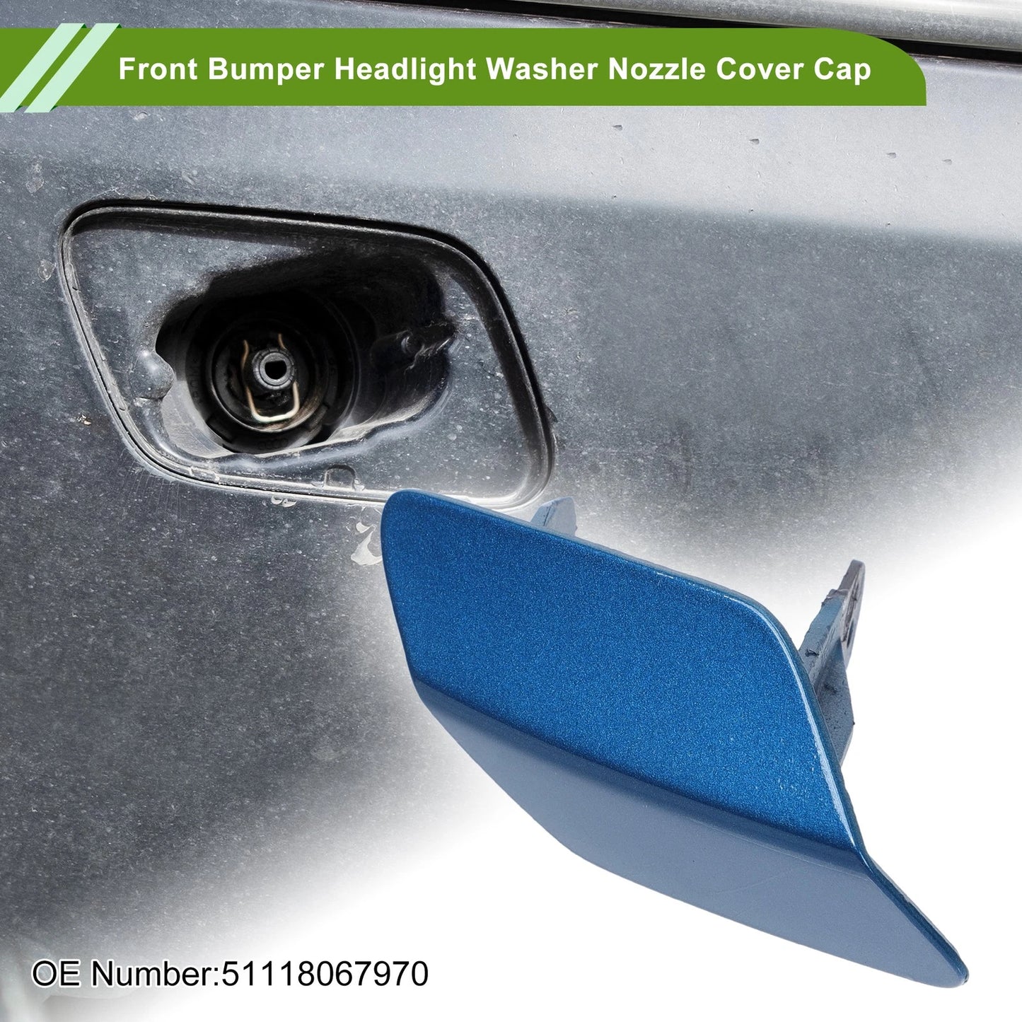 Front Right Washer Nozzle Cover for BMW 320i (2013-2018) - Blue Cap